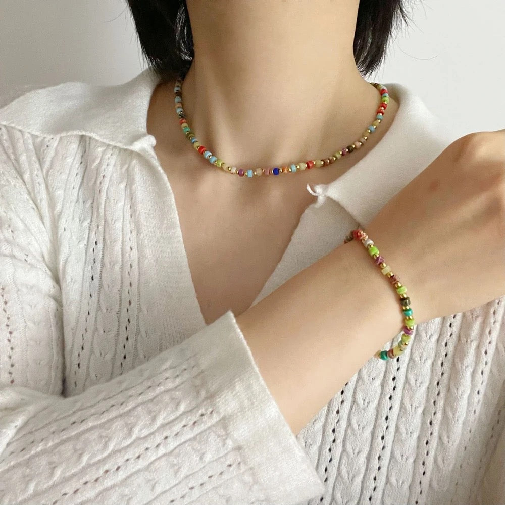 Rainbow gold necklace