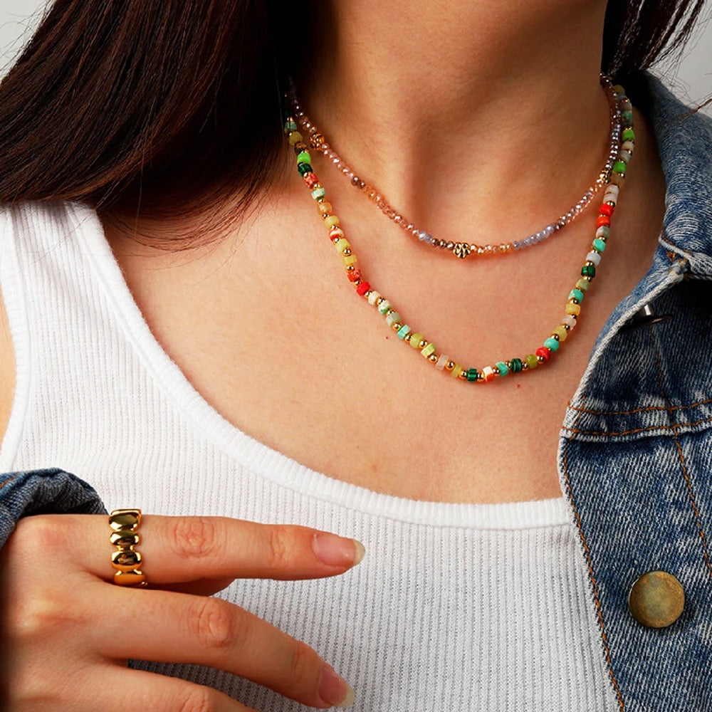 Rainbow gold necklace