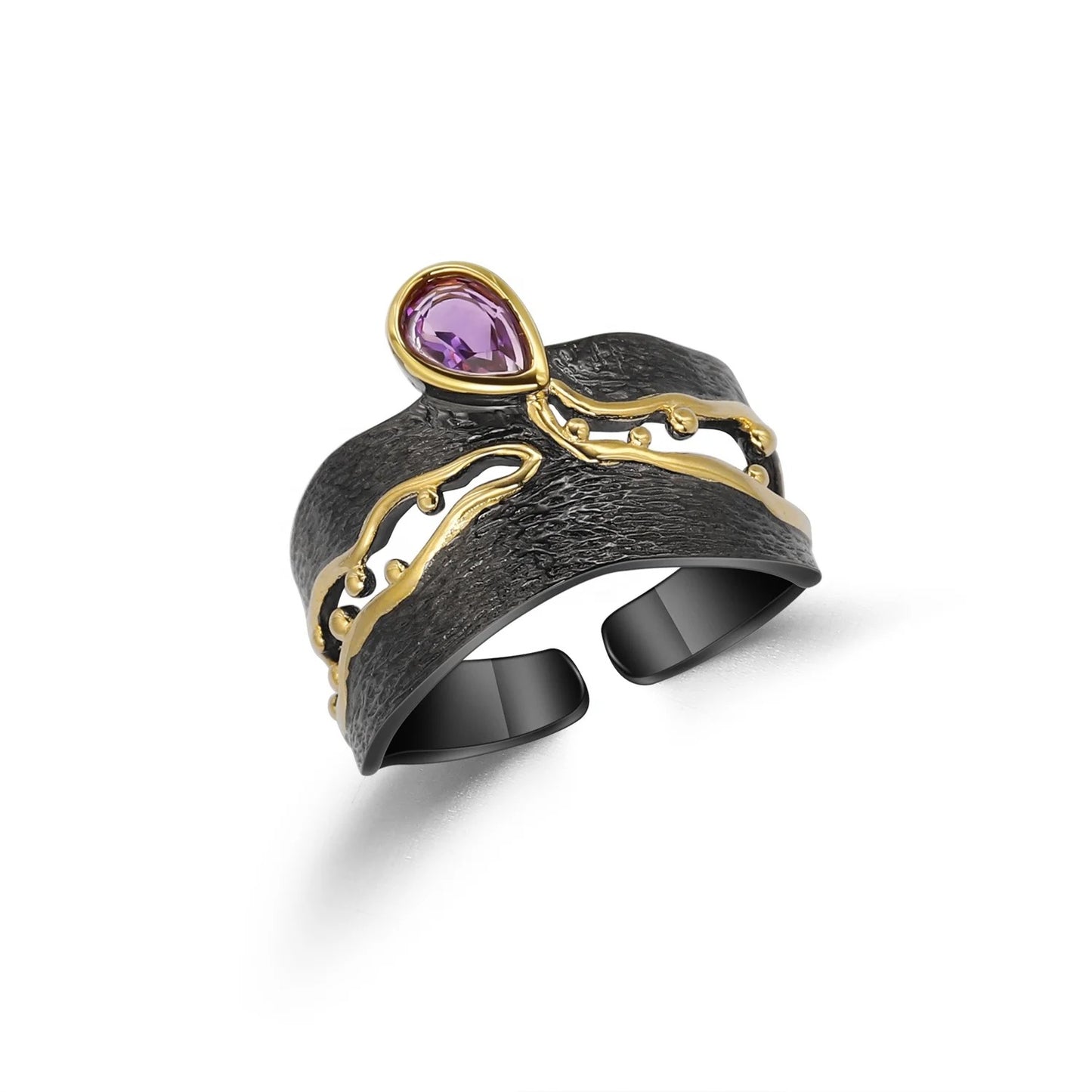 Ring with amethyst