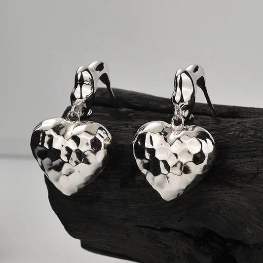Heart shaped earrings.