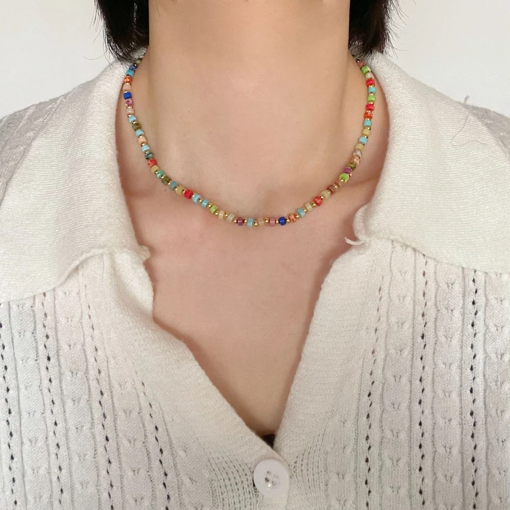 Rainbow gold necklace
