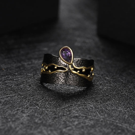 Ring with amethyst